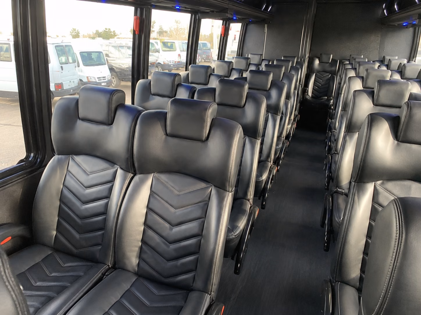 sunrise 18 passenger minibus inside