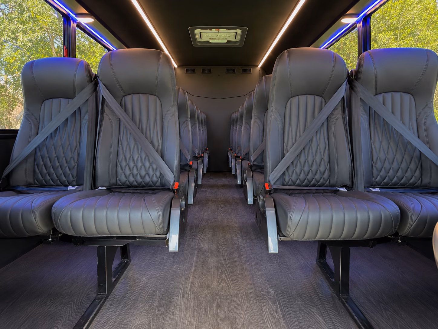 sunrise 20 passenger minibus interior