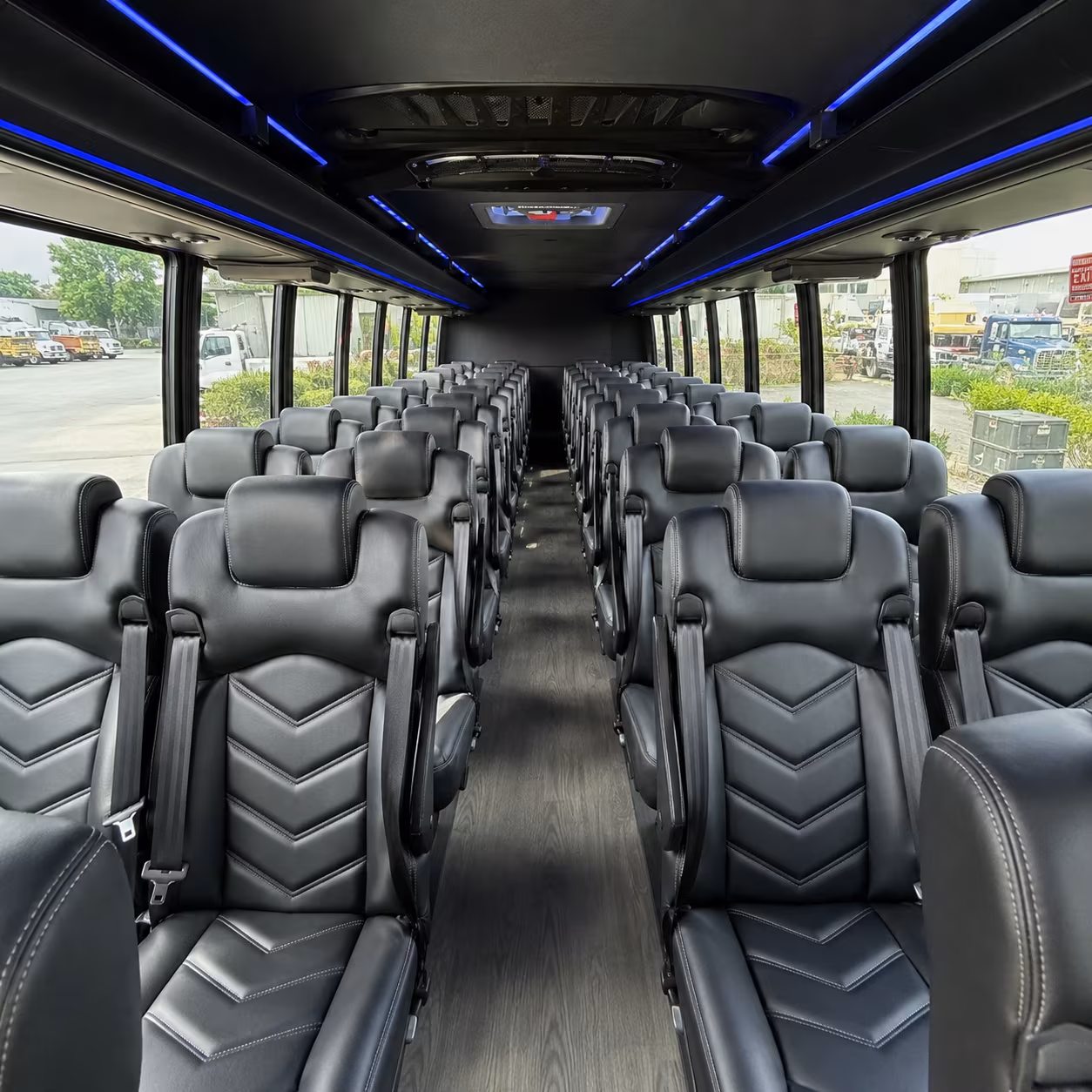 sunrise 35 passenger minibus interior