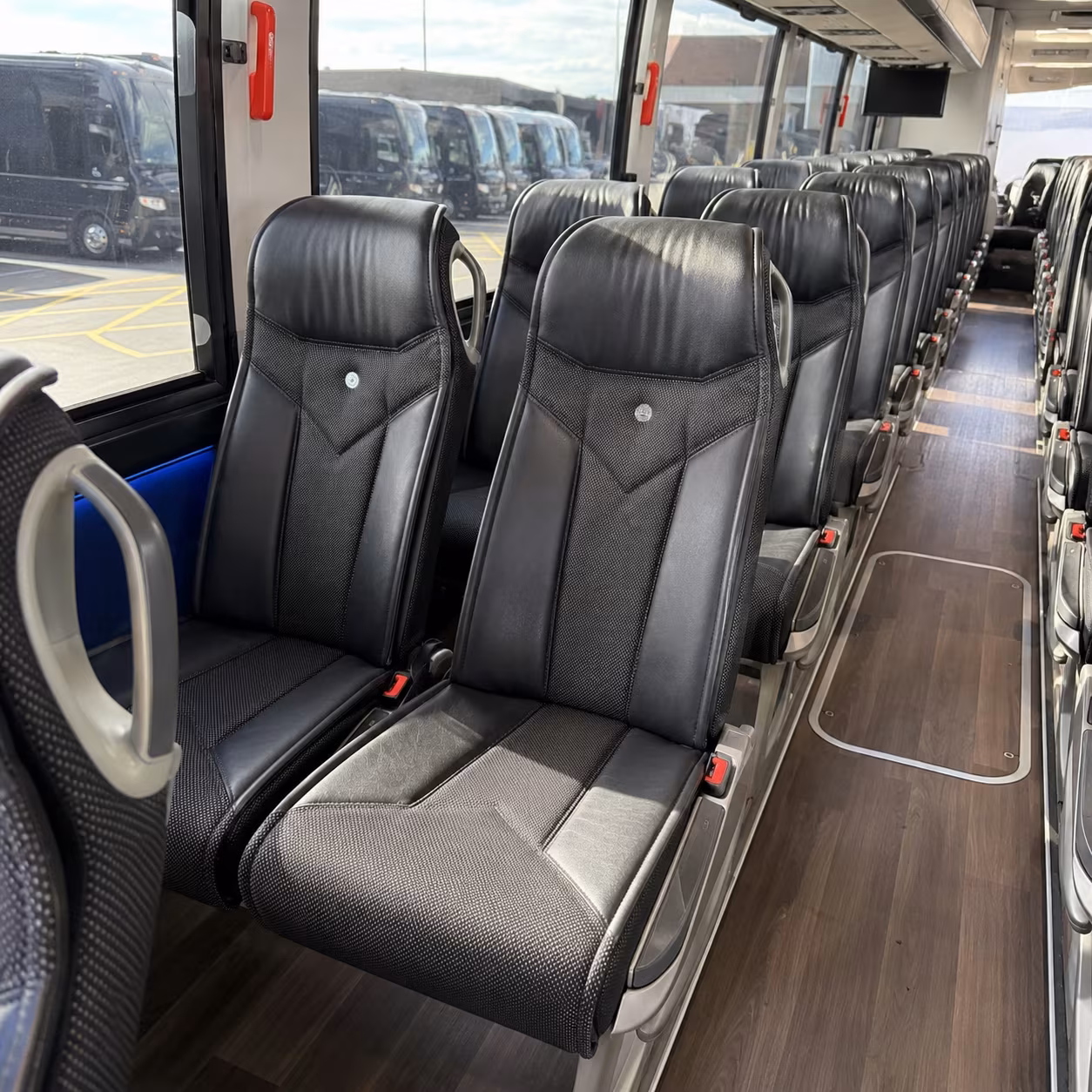 sunrise 40 passenger charter bus interior