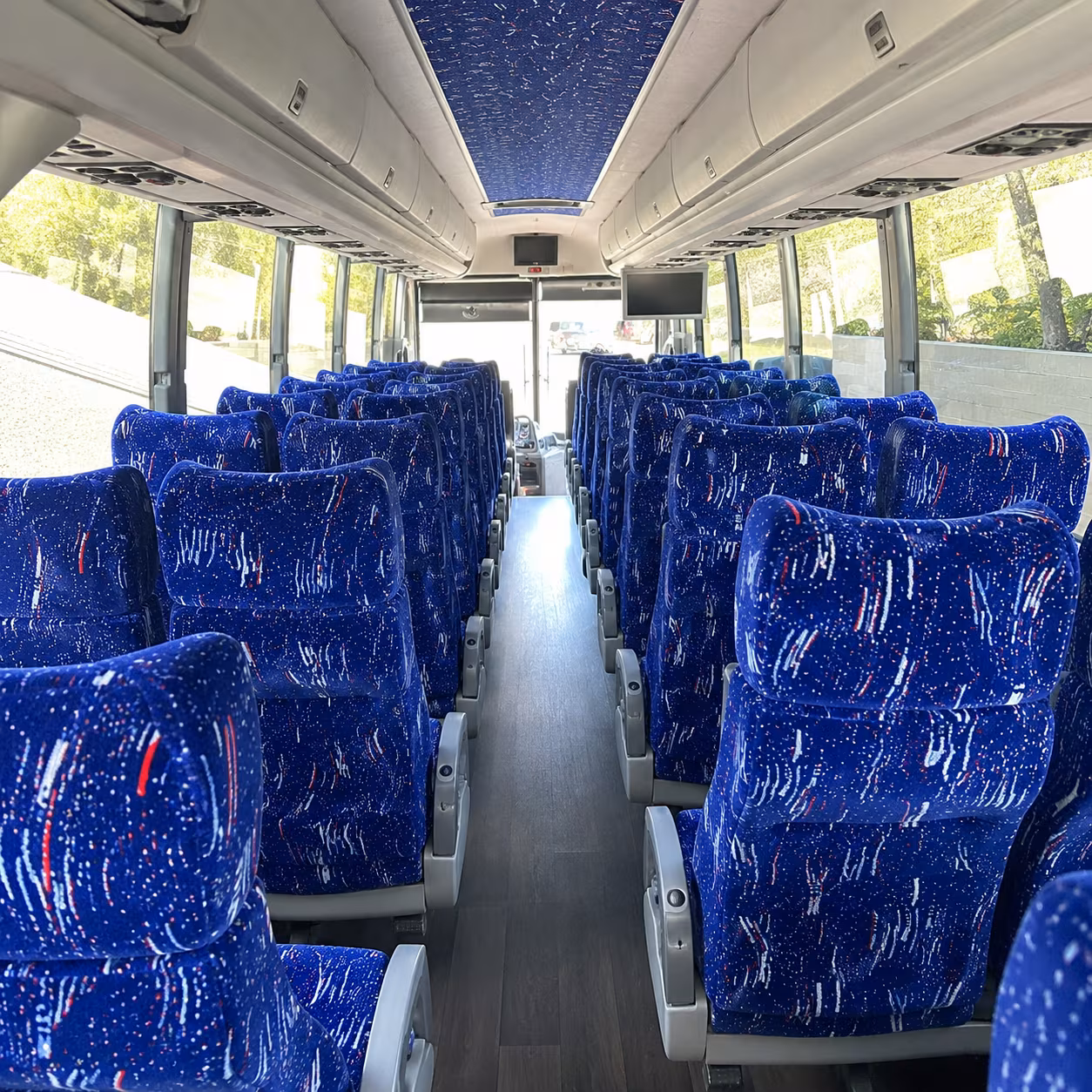 sunrise 50 passenger charter bus interior