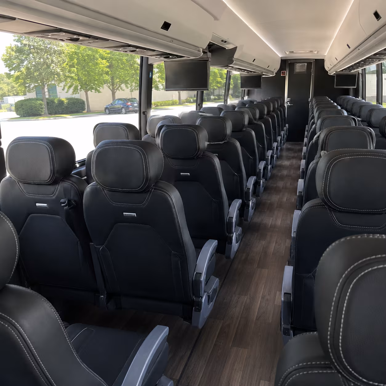 sunrise 56 passenger charter bus interior