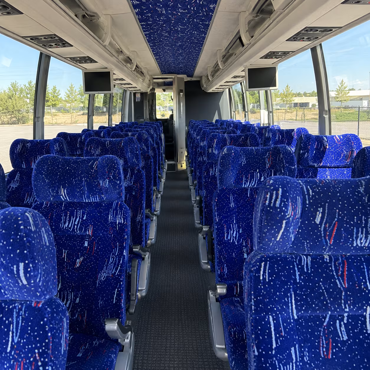 sunrise charter bus inside