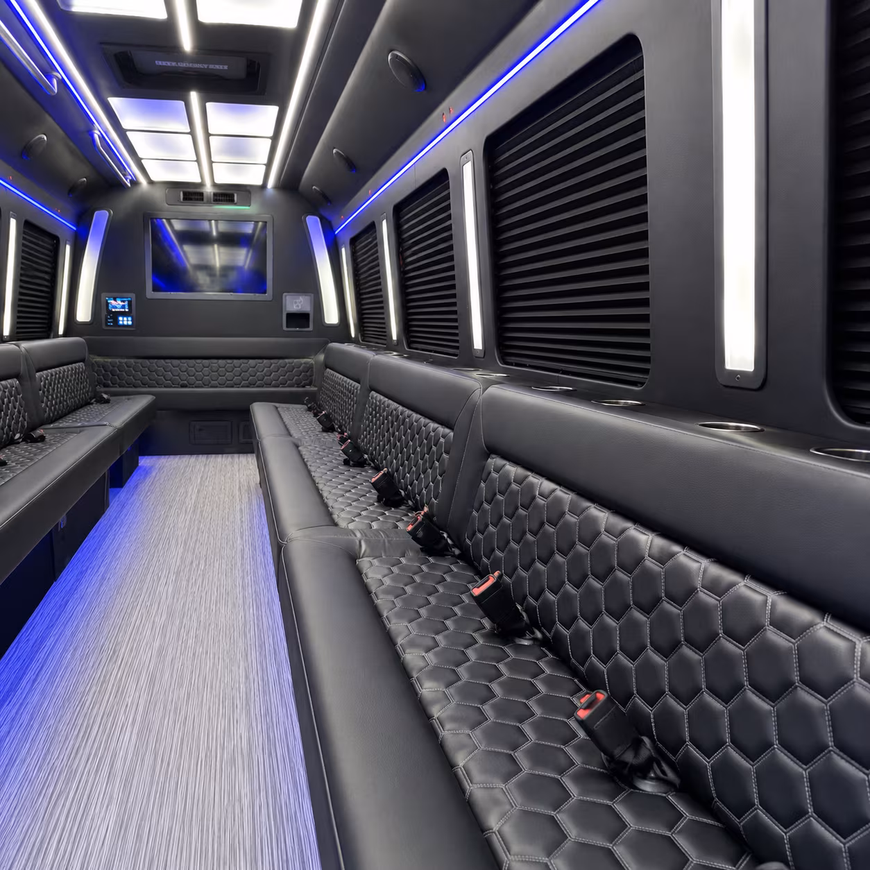 sunrise party bus interior
