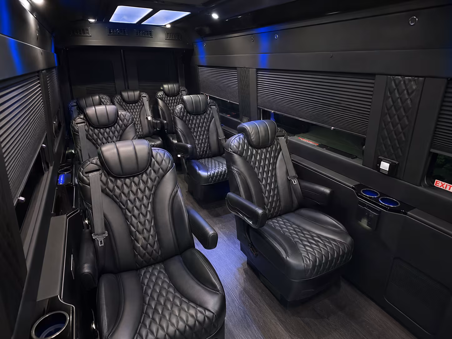 sunrise sprinter van with driver inside