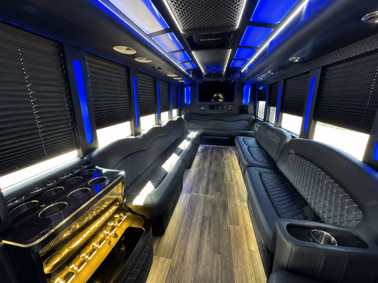 sunrise wedding party bus rental